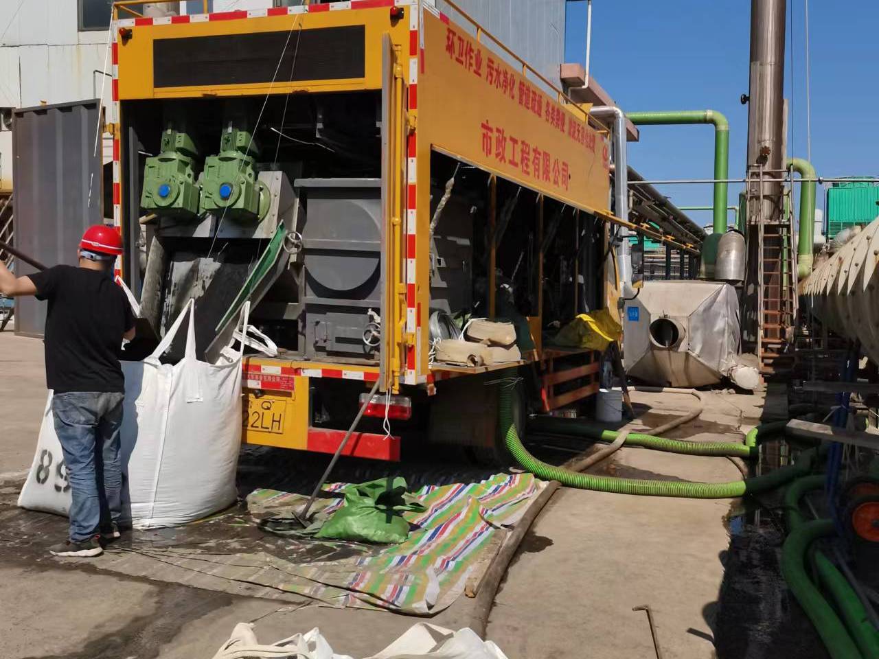 古县淤泥压干处理